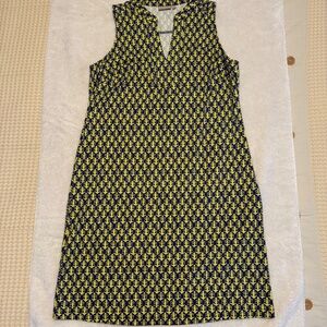 Ellie Kai sleeveless dress, purple/yellow, size 10 sleeveless